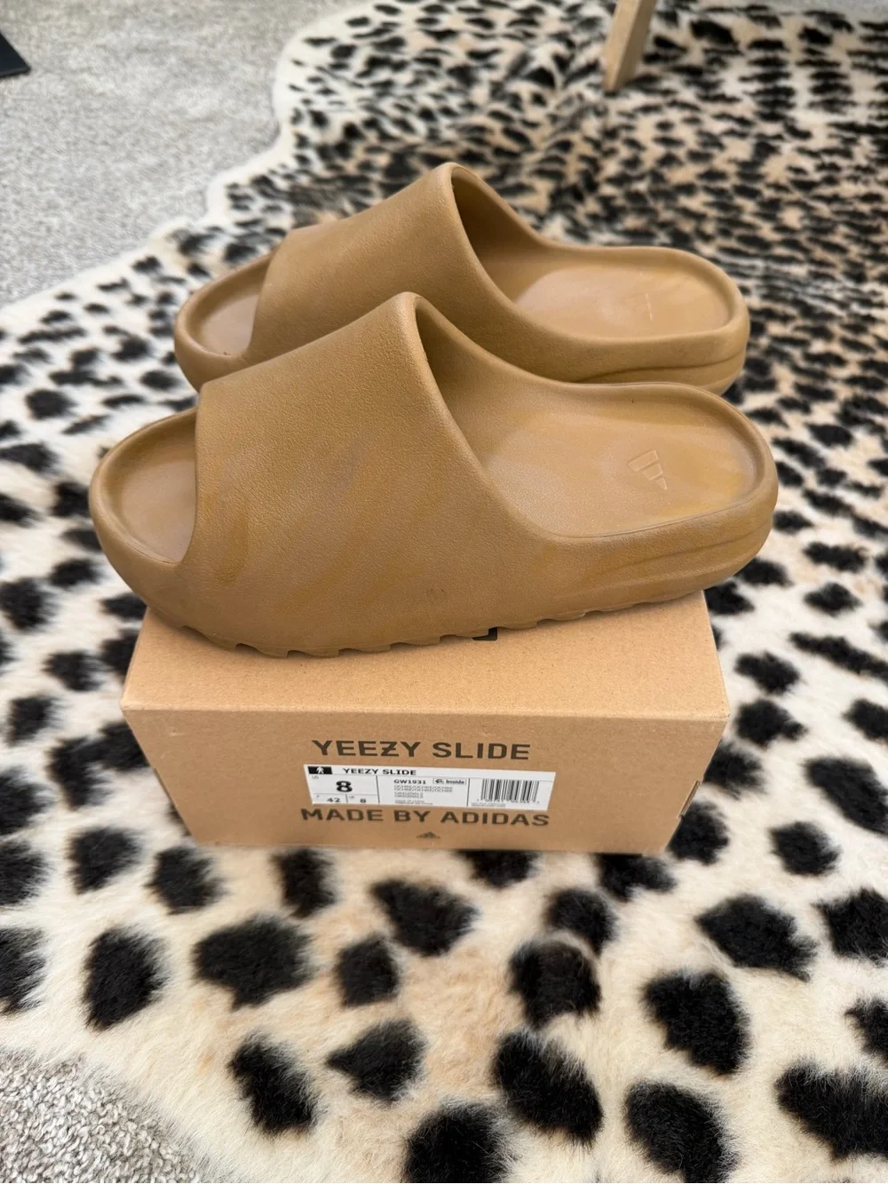 2021 ADIDAS YEEZY SLIDE KANYE WEST CORE BROWN BOOST 350 Size 8